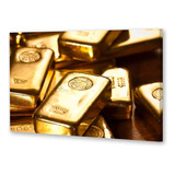 Cuadro 16x24cm Oro Lingotes Valores Gold Economia Money M2