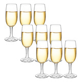 9 Taças Vidro Para Champagne 190ml Linha Glass 4 You Class