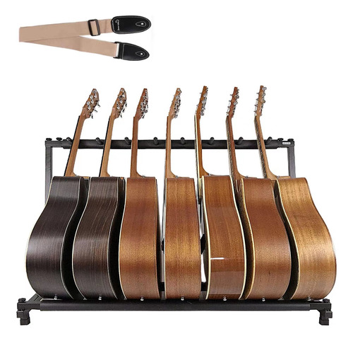 Soporte Plegable Para Guitarra Y Bajo Para Varias 7 Stands