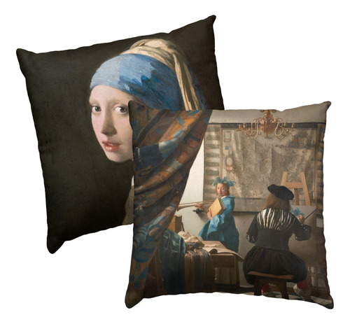 Johannes Vermeer 2 Fundas Cojines Para Sala Modernos 