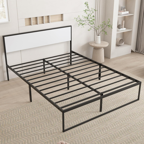 Mashomdec Base De Cama De Metal De Tamano Matrimonial Con Ca