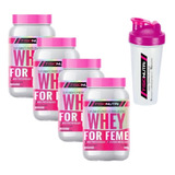 8x Whey For Feme Pote 900g + Coqueteleira