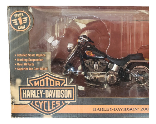 Moto A Escala 1:10 Harley Davidson Fat Boy 2004 Ertl