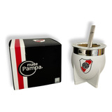 Mate Pampa River Plate Lic Oficial Pack Monumental Bombilla