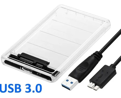 Cofre Case Transparente Para Disco Duro Sata 2.5 Usb3.0