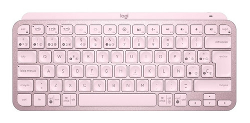 Teclado Logitech Mx Keys Mini Rose Iluminado