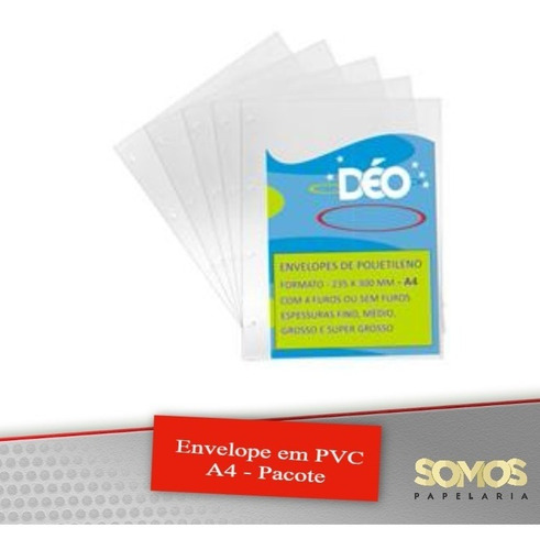 Envelope Plastico A4 Super Grosso Pacote Com 50 Unid Ref 466