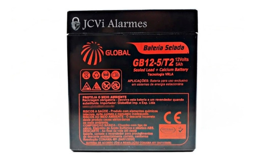 Kit 4 Bateria Global 12v 5ah No-break Sms Apc Original 9919