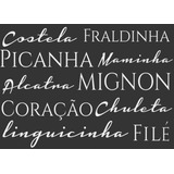 Tapete Capacho 120x60 Churrasqueira Churrasco Divertido Cor Preto Desenho Do Tecido Trama Vinílica 13mm Emborrachado Antiderrapante