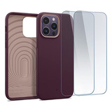 Funda Caseology Nano Pop Para iPhone 14 Pro + Vidrio Borgoña