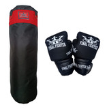 Combo Kit Bolsa De Boxeo Guantes Soga Kick Boxing
