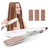 Plancha De Cabello 3 En 1 Cerámica Platos Intercambiables