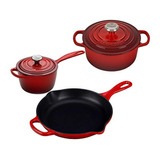 Set De Cocina  Esmaltado De Hierro Fundido - Cerise.