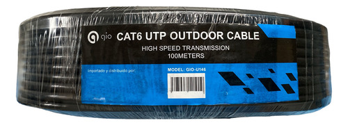 Gio Cable De Red Utp Cat6 Para Exteriores Reforzado 100mts Gio-u146