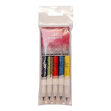 Rainbow Dust - 5 Bolígrafos De Tinta Comestible De Doble Pun