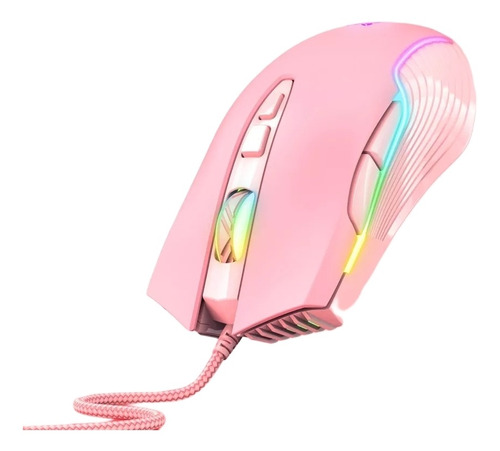 Mouse De Juego Rosado Ratón 7 Botones Pink Edition Onikuma 
