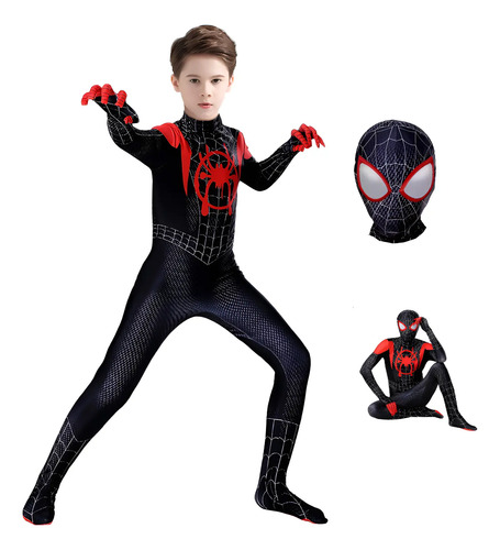 Disfraz Para Niños Traje De Spiderman Disfraces Halloween Cosplay Anime Araña Ropa Fiesta Vestido Cumpleaños Regalo