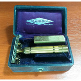 Antigua Rasuradora Manual Gillette Con Estuche