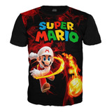 Camiseta Para Niños Videojuego De Super Mario Bros 