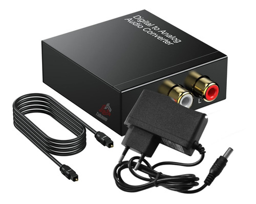 Kit Conversor De Audio Optico Digital Para Rca Home E Som