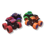 Kit Brinquedo Stunt Car Offroad Fricção 4 Carrinhos Infantil