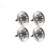 Pack X4 Focos Estaca Jardin Led Solar Con 8 Led Decoracion 