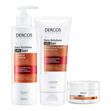 Kit Dercos Kera Solutions Shampoo + Máscara + Condicionador