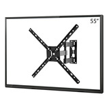 Suporte Para Tv Tri-articulado Lcd Led 26 32 40 42 47 50 55 Cor Preto