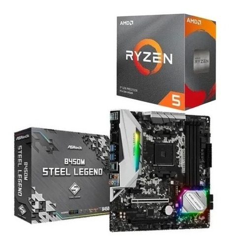 Kit Amd Ryzen R5 5600g + Asrock B450m Steel Legend C/ Nfe