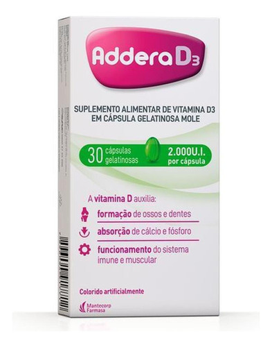 Addera D3 2000ui 30 Capsulas