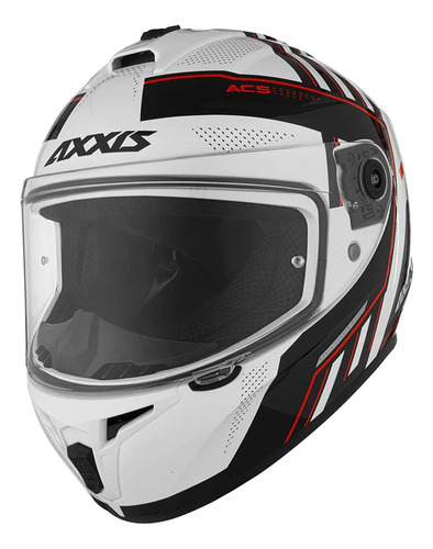 Casco Axxis Draken Mythic A5 Rojo Flúor Brillante 