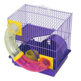 Gaiola Hamster Moradia Pop Tubo Colorido 2 Andares Lilás