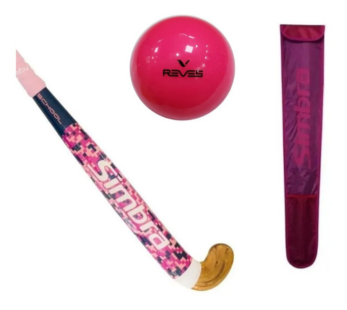 Combo Hockey! Palo Madera Y Funda Simbra+bocha Reves