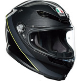 Casco Agv K-6 Minimal Gris/negro/amarillo Con Plk