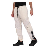 Pantalon Kappa Banda 222 Eristo Crema Y Celeste