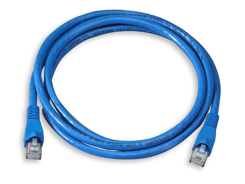 Cable De Red 1,5 Mts Cat. 5e Internet Pc Patch Cord Azul