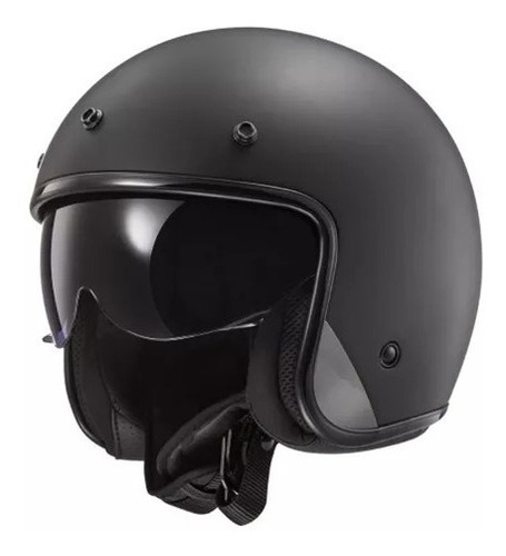 Casco Abierto Ls2 601 Bob Solid Negro Mate Bamp Group