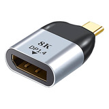 Adaptador Portátil Usb C Macho A Dp Displayport 8k 60hz