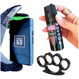 Kit Defensa Personal Linterna Pocket Power+ Manopla + Gas