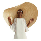 Sombrero De Paja Grande Para Sol, Playa, Protección Contra L
