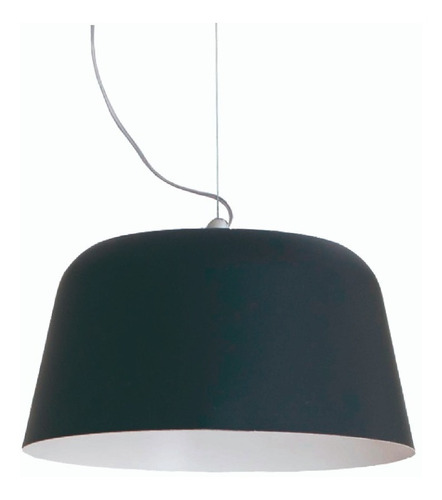 Colgante Minimalista Campana Oslo Negro Blanco 1 Luz