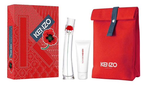 Set Kenzo Flower Edp 50ml + Necessaire + Crema 75ml 3c