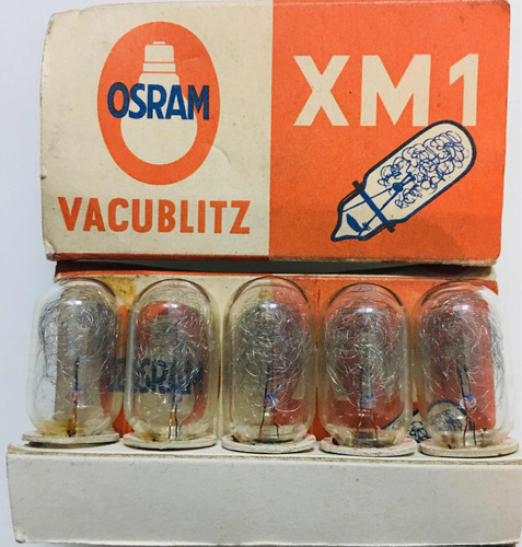 Antiguas 9 Lámparas Osram Vacublitz Xm1 Made In Germany