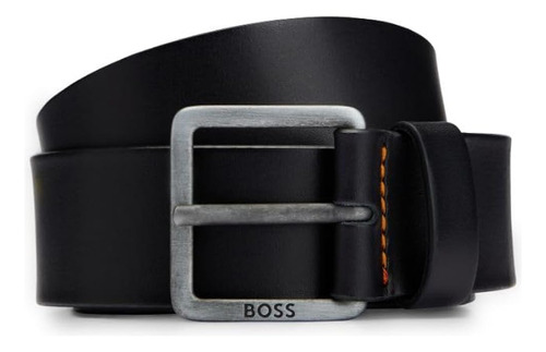 Hugo Boss Cinturón De Cuero Italiano Jeeko Para Hombre, Negr