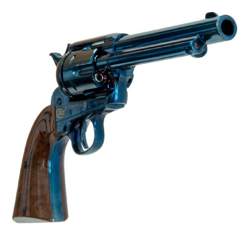 Revolver Aire Comprimido Colt Saa Blue 4,5mm Bbs Full Metal