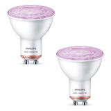 Combo X2 Lampara Led Spot Philips Wfb 50w Gu10 Rgb Intelig