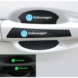 Protector Manija Fibra De Carbono Luminosa Vw Gol Sedan Y Hb