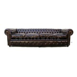 Sillon Chester Sofa Chesterfield 4 Cuerpos Cuero Vacuno Real