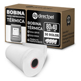 30 Bobinas Térmica 80mm 80x40 Bobina Cupom Impressora Pdv