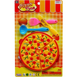 Juguete Comida Pizza Plastico Con Cubiertos Juego Para Niños